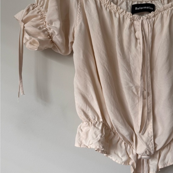 Reformation Cream Button Down Top - Picture 3 of 4